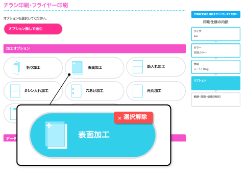 オプションを選ぶ