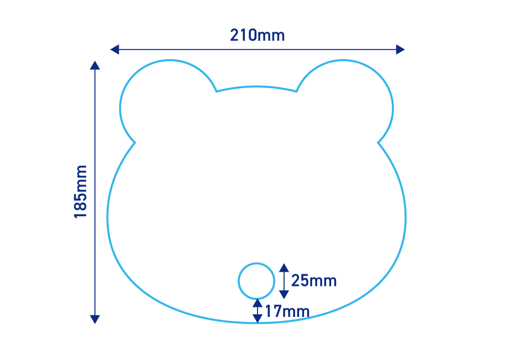 パンダ・くま型 指穴あり