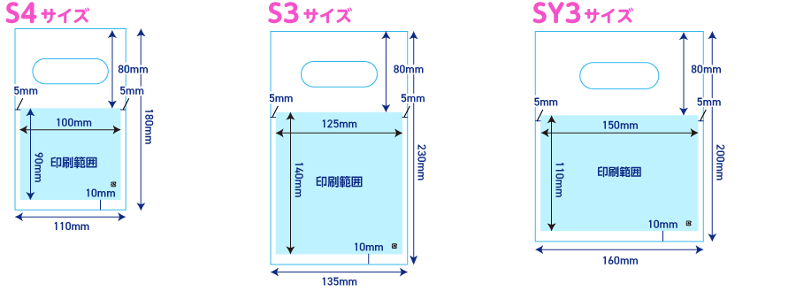 サイズはS4、S3、SY3
