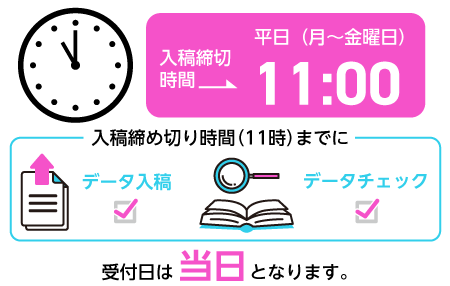 平日（月〜金）入稿時間11：00